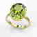 9 CTW Peridot Designer Solitaire Engagement Ring 18K - 2