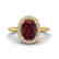 1.75 CTW Garnet & Micro Pave VS/SI Diamond Ring Halo