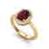 1.75 CTW Garnet & Micro Pave VS/SI Diamond Ring Halo - 2
