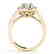1.3 CTW Certified VS/SI Diamond Solitaire Halo Ring 14K - 2
