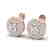 1.20 CTW Micro Pave VS/SI Diamond Earrings 14K Rose