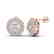 1.20 CTW Micro Pave VS/SI Diamond Earrings 14K Rose - 2