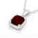3 CTW Garnet & Micro VS/SI Diamond Pave Halo Solitaire