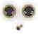2.0 CTW Black Diamond Stud Solitaire Earrings 14K - 2