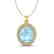 4 CTW Aquamarine & Micro Pave VS/SI Diamond Necklace
