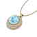 4 CTW Aquamarine & Micro Pave VS/SI Diamond Necklace - 2