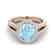 3 CTW Aquamarine & Micro VS/SI Diamond Halo Solitaire