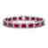 26.21 CTW Ruby & Diamond Halo Bracelet 10K White Gold