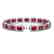 26.21 CTW Ruby & Diamond Halo Bracelet 10K White Gold - 2