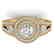 1.50 CTW Certified VS/SI Diamond Art Deco 3 Stone Halo