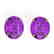 18 CTW Amethyst Designer Solitaire Stud Earrings 18K