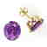 18 CTW Amethyst Designer Solitaire Stud Earrings 18K - 2