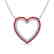 2.50 CTW Red Sapphire & VS/SI Diamond Heart Halo
