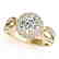 1.4 CTW Certified VS/SI Diamond Solitaire Halo Ring 14K - 2