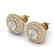 1.45 CTW I-SI Diamond Solitaire Art Deco Halo Stud - 2