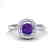 0.75 CTW Amethyst & Micro Halo VS/SI Diamond Ring 18K