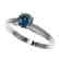 0.73 CTW Certified Intense Blue SI Diamond Solitaire
