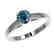 0.73 CTW Certified Intense Blue SI Diamond Solitaire - 2