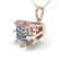 1 CTW VS/SI Princess Diamond Necklace 14K Rose Gold