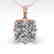 1 CTW VS/SI Princess Diamond Necklace 14K Rose Gold - 2