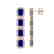12.33 CTW Sapphire & Diamond Halo Earrings 10K Rose - 2