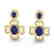 9.26 CTW Tanzanite & Micro Pave VS/SI Diamond Earrings