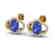 3.50 CTW Tanzanite & Micro Pave VS/SI Diamond Earrings