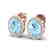 5.50 CTW Aquamarine & Micro VS/SI Diamond Halo Earrings