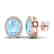 5.50 CTW Aquamarine & Micro VS/SI Diamond Halo Earrings - 2