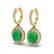 4.25 CTW Emerald & Micro Pave VS/SI Diamond Earrings