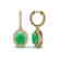 4.25 CTW Emerald & Micro Pave VS/SI Diamond Earrings - 2