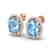 6 CTW Sky Blue Topaz & Micro VS/SI Diamond Earrings