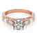2.5 CTW Certified VS/SI Diamond Pave Solitaire Ring 14K