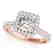 1 CTW Certified VS/SI Cushion Diamond Solitaire Halo - 2