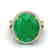 12 CTW Emerald & Micro Pave VS/SI Diamond Halo Ring 18K