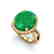 12 CTW Emerald & Micro Pave VS/SI Diamond Halo Ring 18K - 2
