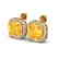 12 CTW Citrine & Micro Pave Halo VS/SI Diamond Earrings