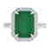 5.33 CTW Emerald And Micro Pave VS/SI Diamond Halo Ring