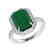 5.33 CTW Emerald And Micro Pave VS/SI Diamond Halo Ring - 2