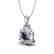 0.46 CTW Black & Micro Pave VS/SI Diamond Halo Necklace - 2