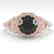 1.50 CTW Black Certified Diamond Ring Art Deco 14K Rose