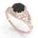 1.50 CTW Black Certified Diamond Ring Art Deco 14K Rose - 2