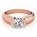 0.5 CTW Certified VS/SI Diamond Solitaire Ring 14K Rose