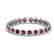 25 CTW Garnet & Micro Pave VS/SI Diamond Bracelet Heart - 2
