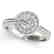 0.8 CTW Certified VS/SI Diamond Solitaire Halo Ring 14K - 2