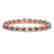 10.11 CTW Garnet & Diamond Halo Bracelet 10K Rose Gold
