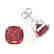 12 CTW Cushion Cut Pink Tourmaline Solitaire Stud - 2