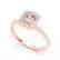1.25 CTW Morganite & Micro Pave VS/SI Diamond Halo Ring - 2