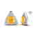 3 CTW Citrine & Micro Pave Halo VS/SI Diamond Stud - 2