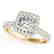 1 CTW Certified VS/SI Cushion Diamond Solitaire Halo - 2